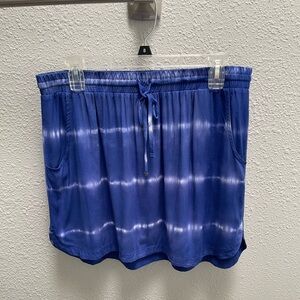 ❤️‍🔥3/$27❤️‍🔥Merona- Women’s Royal Blue/White Mini Skirt - Size L - EUC